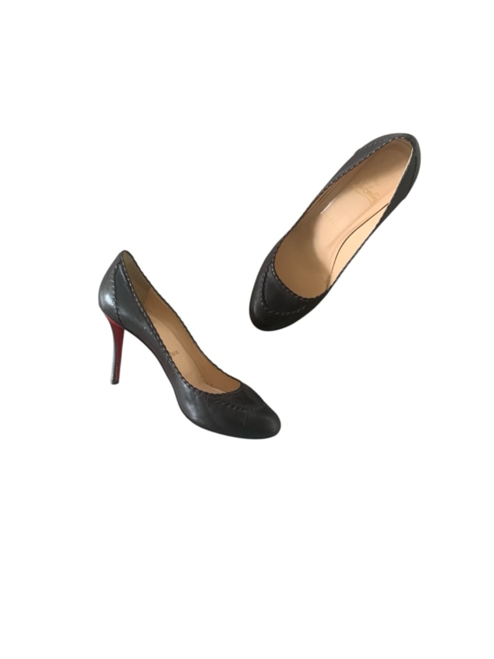 Christian Louboutin Marpelissimo Leather Pump Heels Size 37.5 - Picture 3 of 5